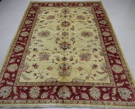 Zeigler 6x9 ft. Area Rug, Afghan Hand Knotted Rug, Living room Rug, Office Rug, Bedroom Room, 180x280 cm Rug, Turkish Rug .