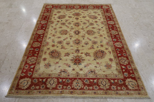 Zeigler 6x8 ft. Area Hand knotted Rug, 5'10x7'11 ( 177 x 241 cm ) Rug for Bedroom, Rug For Living Room, Oriental Rug, Home Decor, Afghan Rug