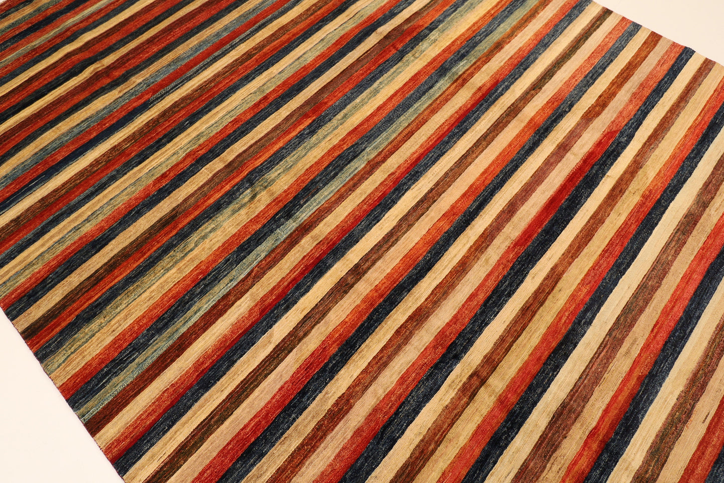 8x11 ft. Gabbeh Rug, 8'3x11 ft / 250x335 cm Hand knotted Rug, Rug For Living Room, Striped Rug, Dining Table Rug, Office Rug, Home Decor