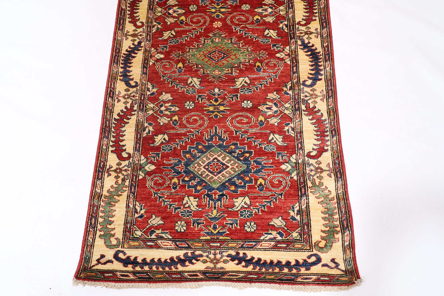 19 ft. Large Runner Rug | 3'2x19'2 Afghan Hand Knotted Rug | Bedroom Rug | Living Room Rug | Over Size Runner rug | Kazak Rug | Hallway Rug