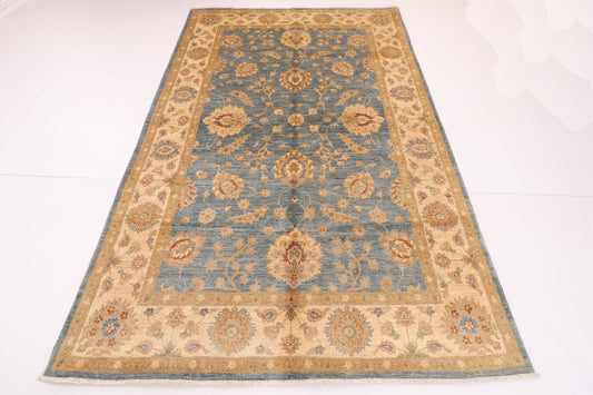 6x9 ft. Blue Area Rug, 5'11x9'1 ft / 180x277 cm Hand knotted Rug, Rug For Living Room, Oriental Rug, Home Decor, Afghan Rugs Store