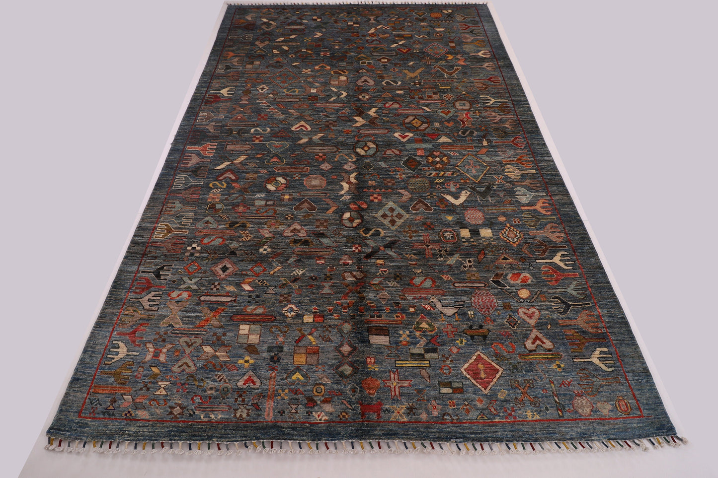 Gabbeh 6'6x9'7 ft. Area Hand knotted Rug, Rug for Bedroom, Rug For Living Room, Oriental Rug, Office Rug, Home Decor, Dining Table Rug