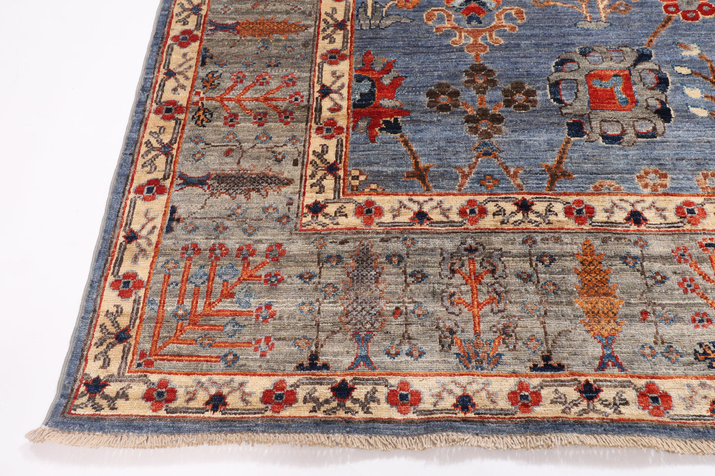 7x10 ft. Oriental Area Rug, 6'10x9'11 Hand Knotted 100% Wool Dye Rug, Bedroom Rug, Rug for Living Room, Tribal rug, Dining Table Rug