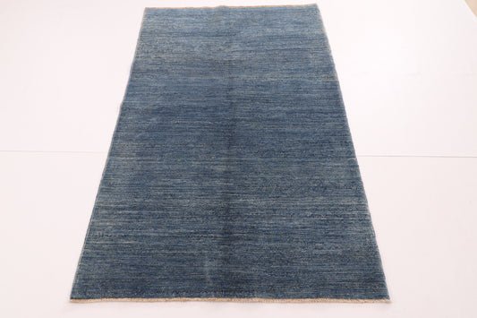 4x6.2 ft Fine Gabbeh Blue Area Rug Wool Natural Colors , Hand Knotted Rug , Bedroom Rug , Afghan Rug , Office Rug , Oriental rugs