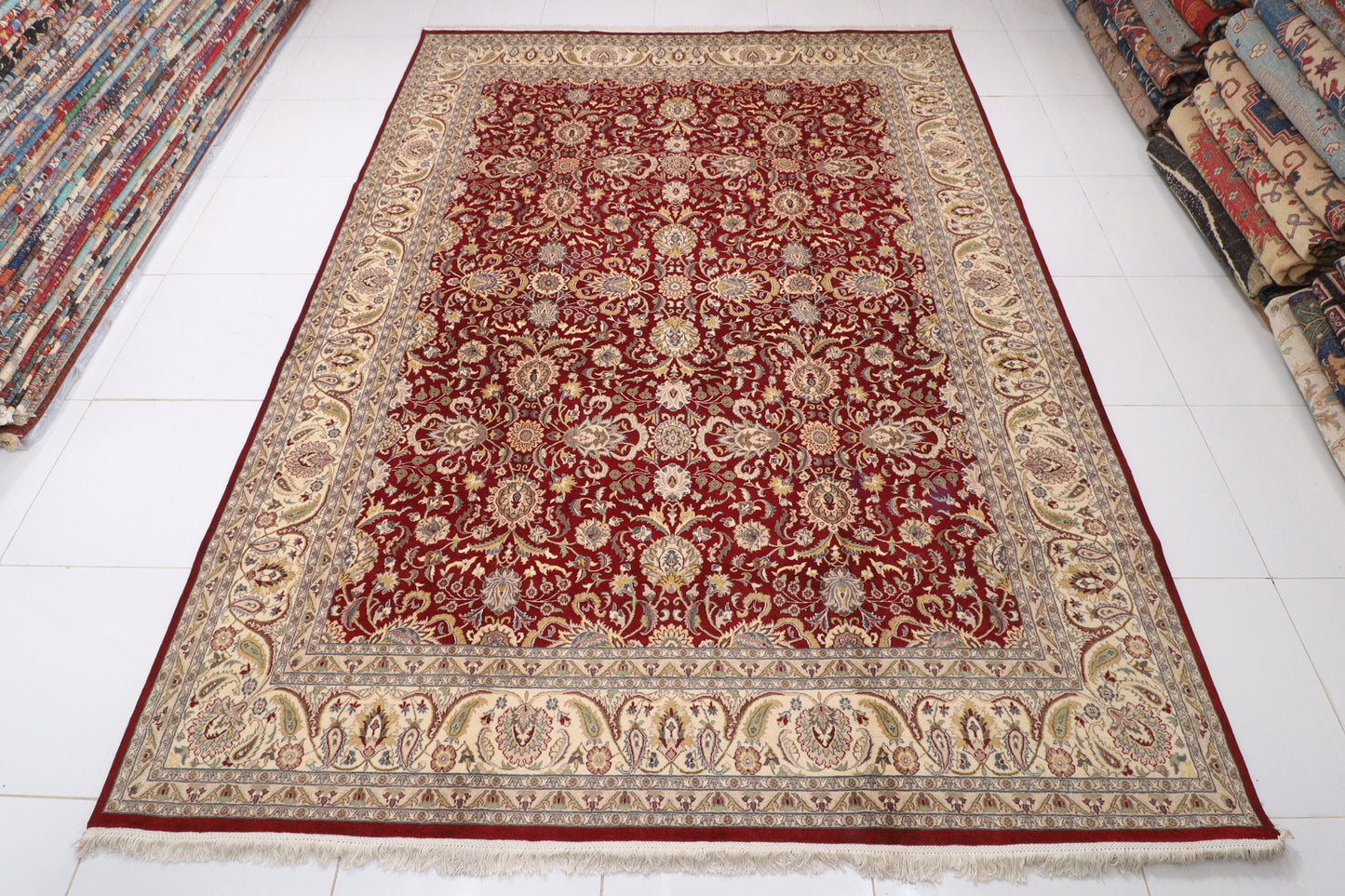 Turkish 9x12 ft Area Rug | 9x12'2 Afghan Hand Knotted Wool Rug | Bedroom rug | Rug for Livingroom | Dining Table Rug | Office Rug