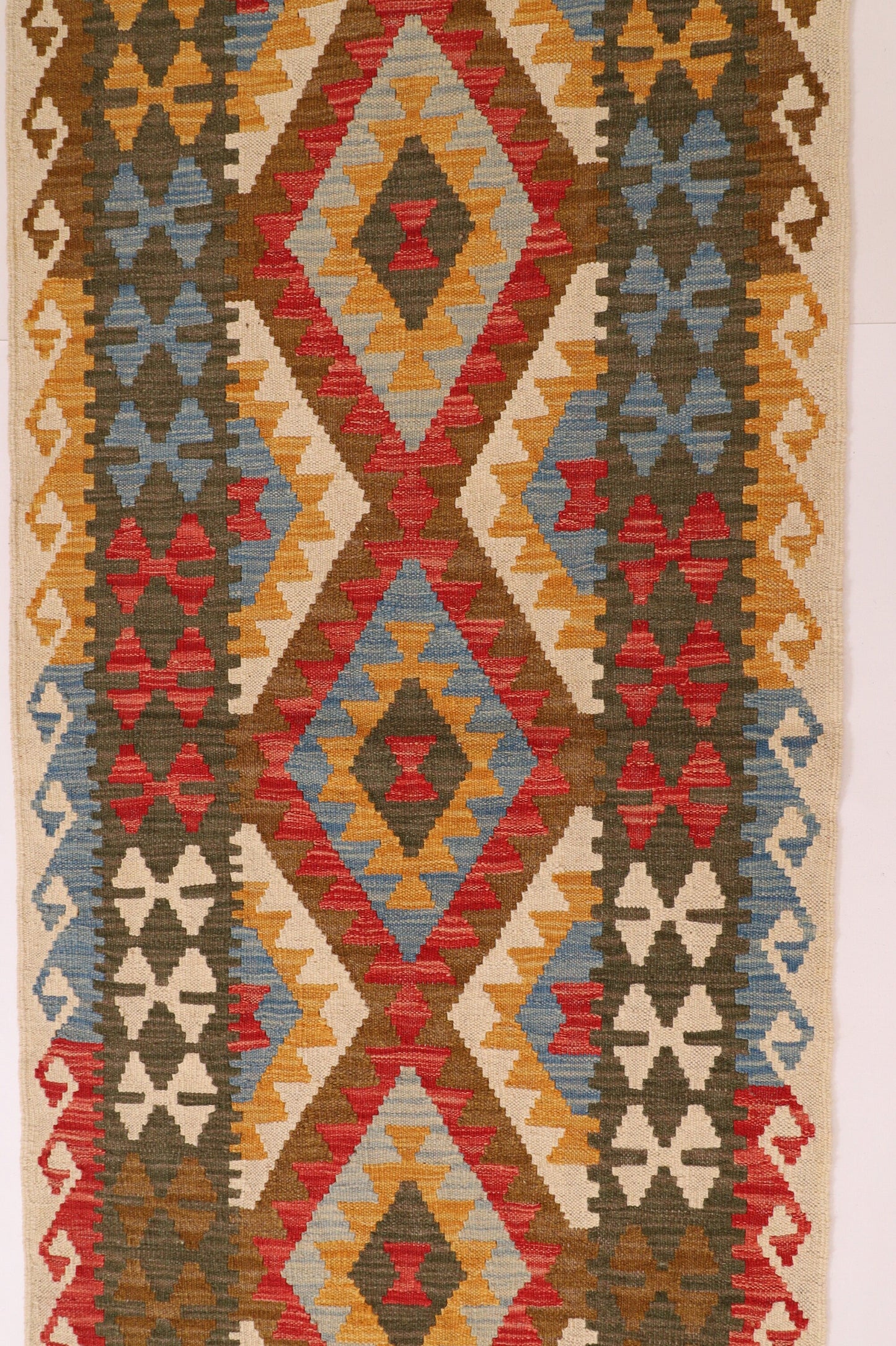 Kilim 2.8x10 Runner Rug | Afghan Hand Knotted Rug | Rug For Living Room | Bedroom Rug | Turkmen Rug | Entryway Rug | Hallway kilim Rug.