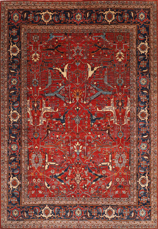 9x12 Red Bidjar Area Rug, 8'11x11'10 ft Hand knotted Rug, Rug For Living Room, Oriental Rug, Home Decor, Afghan Rug, Office Rug, Tribal Rug,