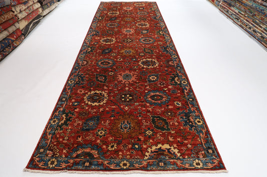 15 ft Bidjar Red Hallway Runner Hand knotted Rug, 5'2x15'1 ft Entryway Rug, Rug For Living Room, Oriental Rug, Office Rug, Large Size Rug,