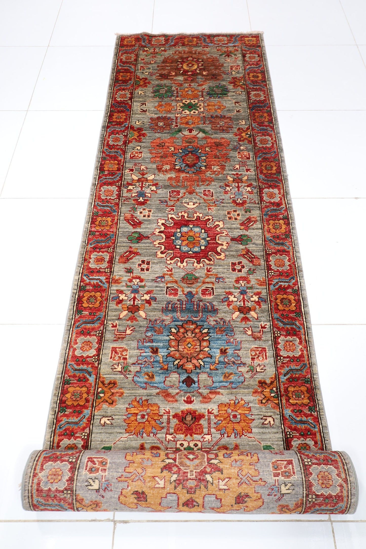 16 ft Aryana Hallway Runner Rug, 2'11x15'10 ft  Hand knotted Rug, Rug For Living Room, Large Size Runner Rug, Afghan Rug, Home Entry Rug,