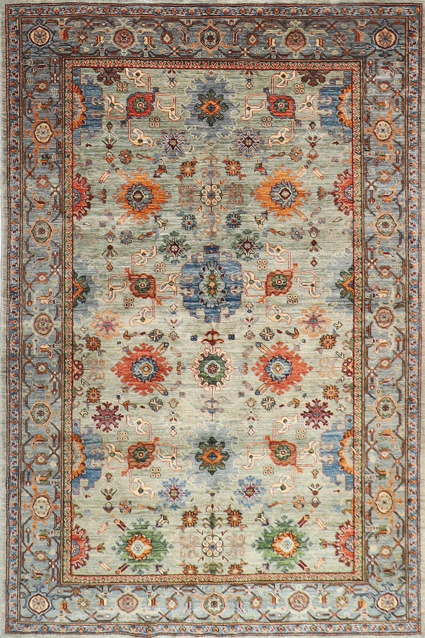 6x9 Tribal Aryana Area Hand knotted Rug, 6'1x8'10 ft Afghan Rug, Rug For Living Room, Oriental Rug, Office Rug, Home Decor, Kitchen Rug,