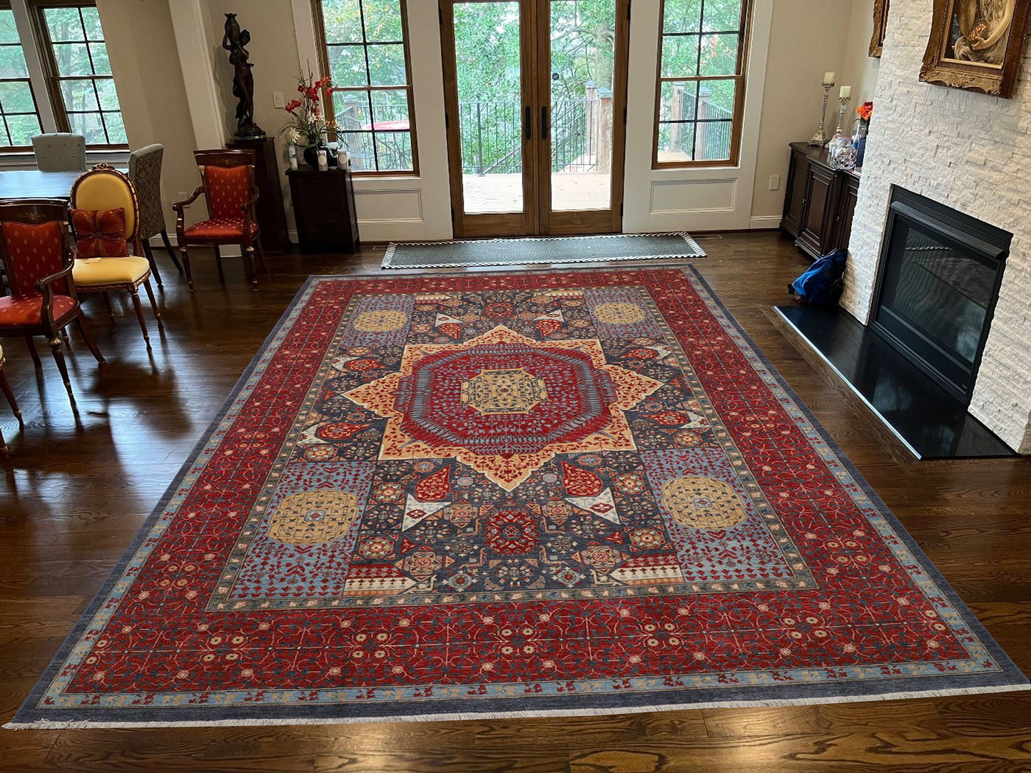 High Quality 10x14 ft. Mamluk Area Rug, 9'11x13'7 Afghan Hand Knotted Rug, Rug for Living Room, Bedroom Rug, Dining table rug, Office Rug